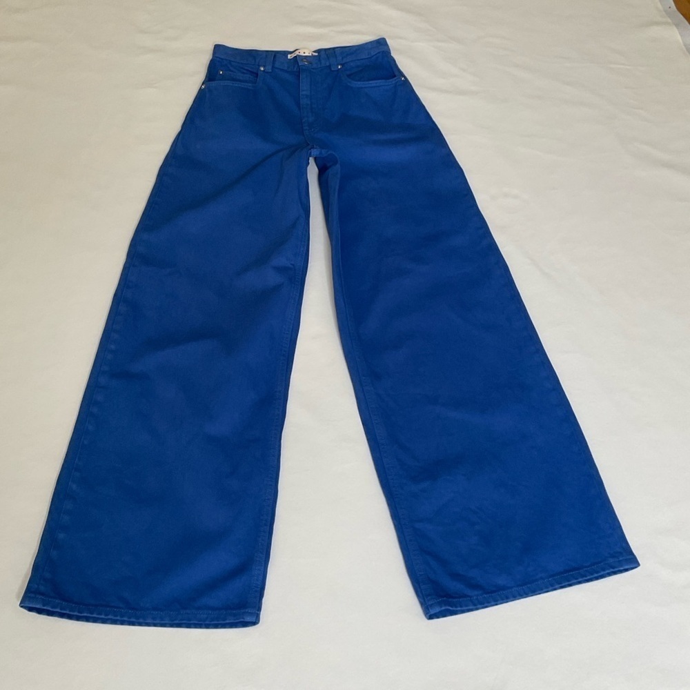 Marni x Uniqlo Wide Leg Jeans Pants Waist 23x31 - Picture 7 of 13